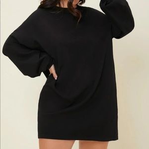lantern sleeve sweater dress